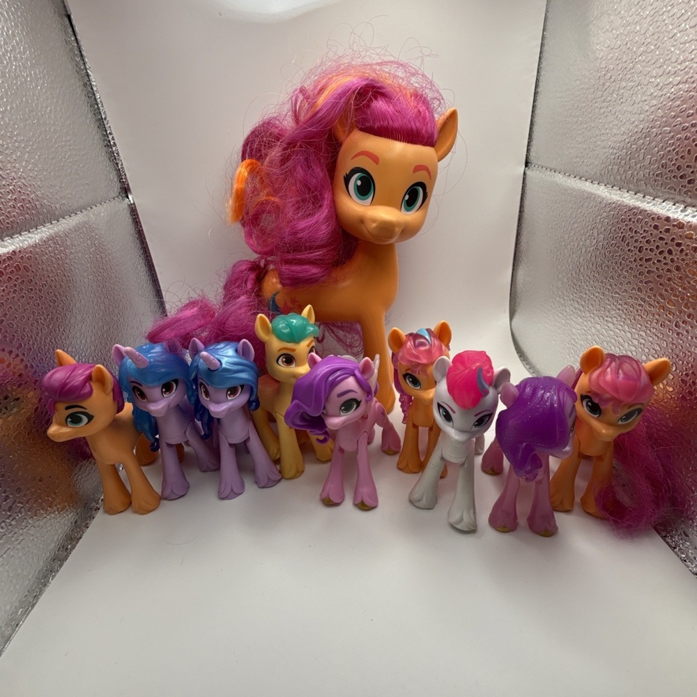 My Little Pony G5 New Generation Lot 10  w 6.5" Sunny Starscout & 9 3"‎ Figures
